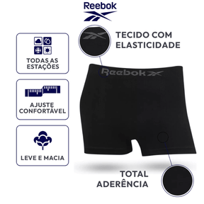 Kit 10 Cuecas Reebok Boxer Classic Microfibra Sortido