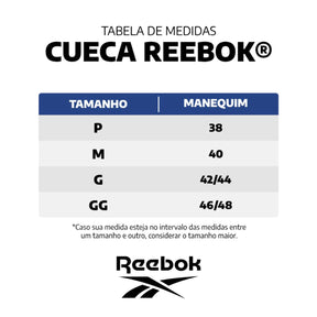 Kit 10 Cuecas Reebok Boxer Classic Microfibra Sortido